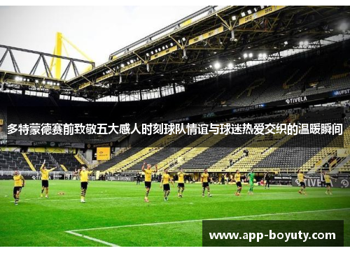 多特蒙德赛前致敬五大感人时刻球队情谊与球迷热爱交织的温暖瞬间
