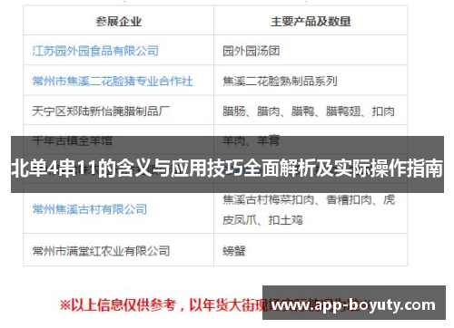 北单4串11的含义与应用技巧全面解析及实际操作指南 北单4串11的含义与应用技巧全面解析及实际操作指南